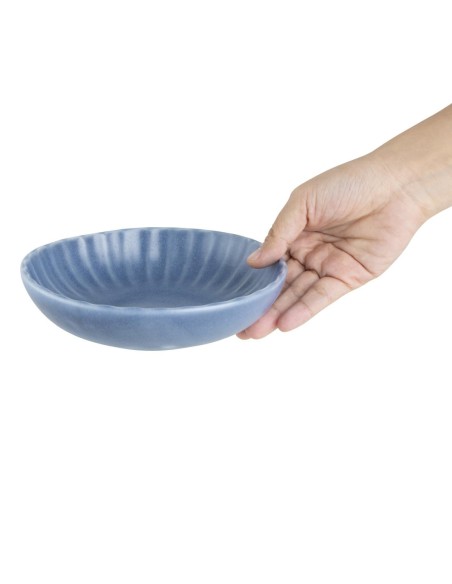 Assiettes calottes Olympia bleues 160x40 mm - lot de 6