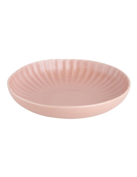 Assiettes calottes Olympia Corallite rose 220x50 mm - lot de 6