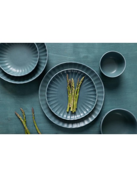 Assiettes plates Olympia Corallite vertes 280 mm - lot de 6