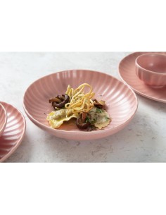 Assiettes calottes Olympia Corallite rose 220x50 mm - lot de 6 2