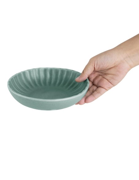 Assiettes calottes Olympia vertes 160x40 mm - lot de 6