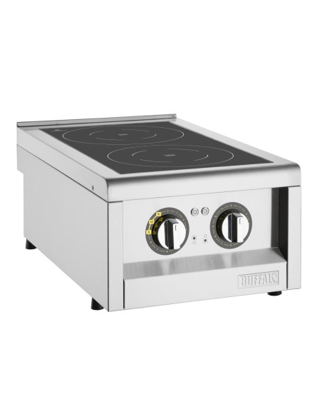 Plaque induction double zone Buffalo 3kW - 600mm