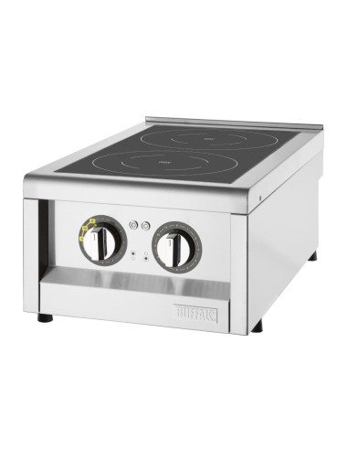 Plaque induction double zone Buffalo 3kW - 600mm