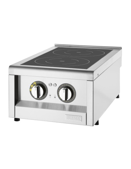 Plaque induction double zone Buffalo 3kW - 600mm