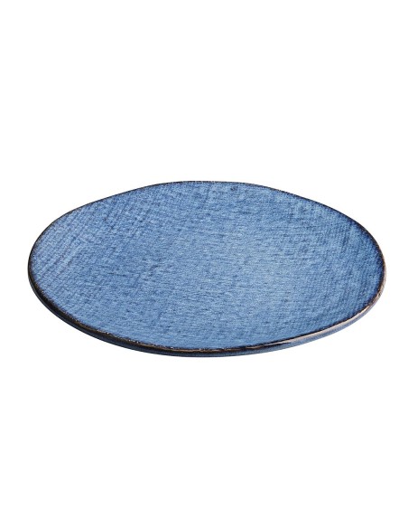 Assiettes plates Olympia Denim Blue 230 mm - lot de 6