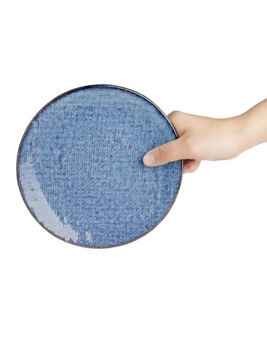 Assiettes plates Olympia Denim Blue 180mm - lot de 6
