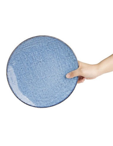 Assiettes plates Olympia Denim Blue 230 mm - lot de 6