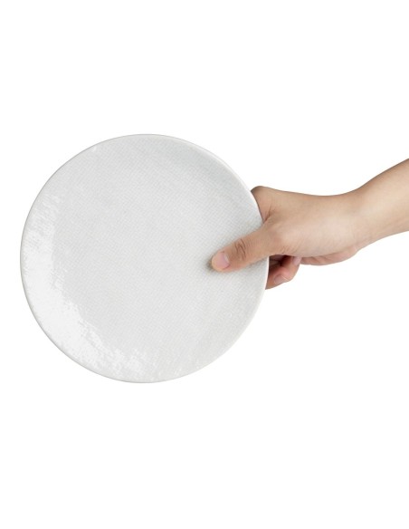 Assiettes plates Olympia Denim White 180 mm - lot de 6