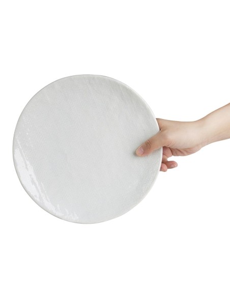 Assiettes plates Olympia Denim White 230 mm - lot de 6
