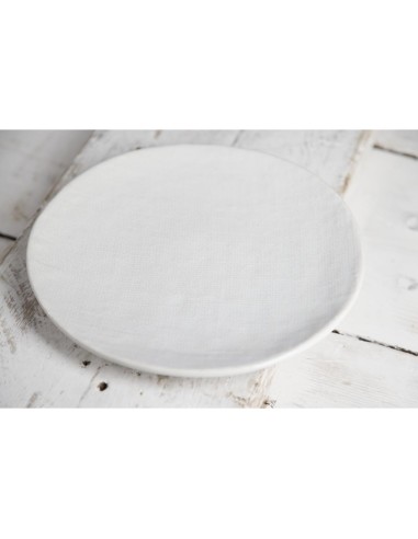 Assiettes plates Olympia Denim White 230 mm - lot de 6
