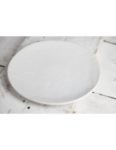 Assiettes plates Olympia Denim White 230 mm - lot de 6