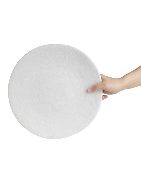 Assiettes plates Olympia Denim White 285 mm - lot de 4