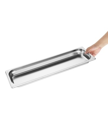 Plateau inox GN 2/4 Vogue 40mm - Durable et empilable