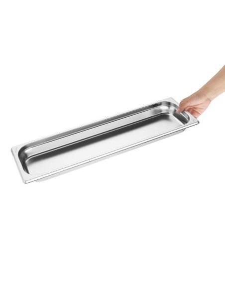 Plateau inox GN 2/4 Vogue 40mm - Durable et empilable