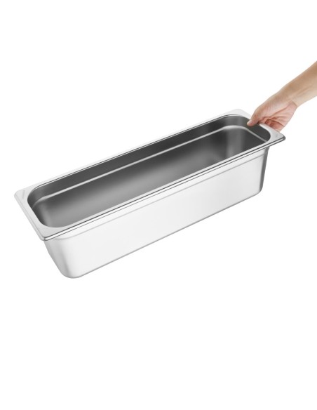Plateau inox GN 2/4 Vogue 150mm - durable et empilable