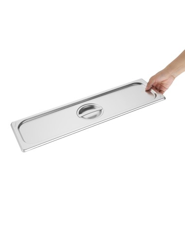 Couvercle inox Vogue GN 2/4 - Universel en acier 201