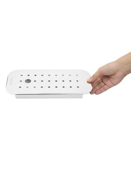 Égouttoir inox Vogue GN 1/3 - Durable et pratique