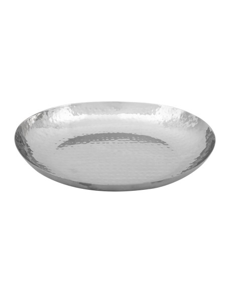 Plat ovale en acier inoxydable martelé Olympia 280x230 mm