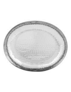 Plat ovale en acier inoxydable martelé Olympia 280x230 mm 2