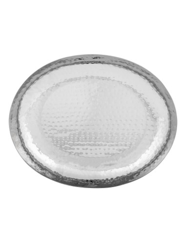 Plat ovale en acier inoxydable martelé Olympia 280x230 mm