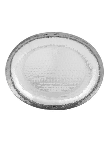 Plat ovale en acier inoxydable martelé Olympia 280x230 mm