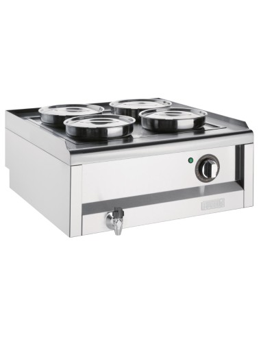 Bain-marie 4 pots Série 600 Buffalo - 4L inox