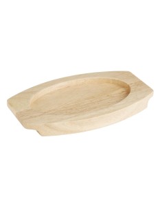 Planche en hévéa pour plat ovale en fonte Olympia 210x120mm