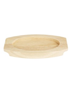 Planche en hévéa pour plat ovale en fonte Olympia 210x120mm 2