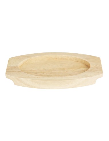 Planche en hévéa pour plat ovale en fonte Olympia 210x120mm