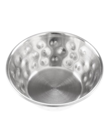 Pots à sauce inox martelé Olympia 45 ml - lot de 12