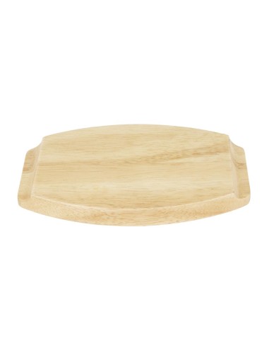 Planche en hévéa pour plat ovale en fonte Olympia 210x120mm