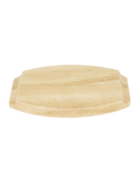 Planche en hévéa pour plat ovale en fonte Olympia 210x120mm
