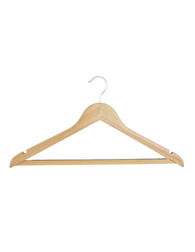 Cintres en bois naturel Bolero - lot de 10 pour hôtels