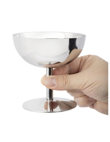 Coupe à glace avec pied Olympia 250 ml - inox