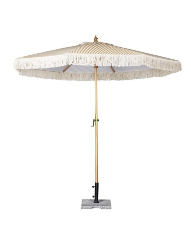 Parasol rond Bolero Sicile 2,5 m - toile UV, mât bois