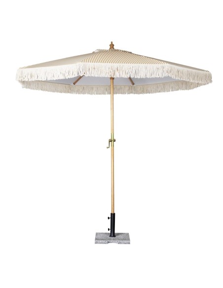 Parasol rond Bolero Sicile 2,5 m - toile UV, mât bois