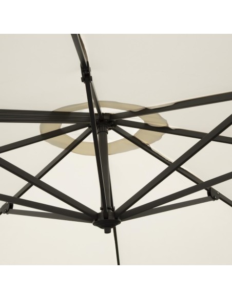 Parasol déporté professionnel Bolero Venice 3,5 m crème