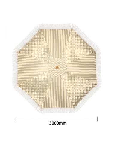 Parasol rond Bolero Sicile 2,5 m - toile UV, mât bois