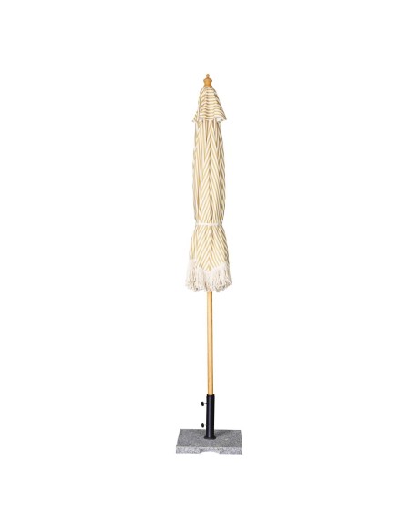Parasol rond Bolero Sicile 2,5 m - toile UV, mât bois