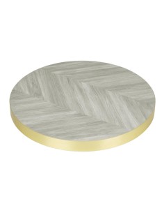 Plateau rond Bolero Chevron 600 mm - Design contemporain 2