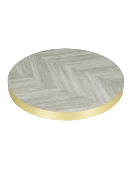 Plateau rond Bolero Chevron 600 mm - Design contemporain