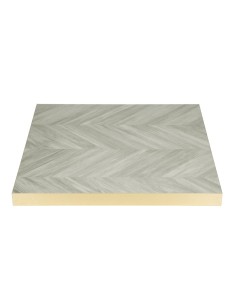 Plateau carré Bolero Chevron 700 mm - Design doré 2