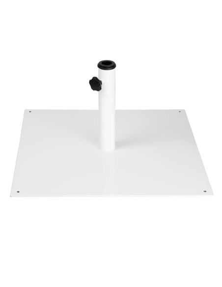 Pied de parasol plat en métal Bolero blanc - 18 kg