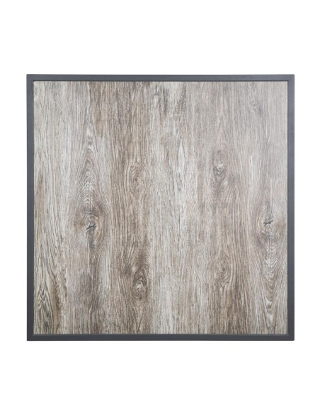 Plateau de table extérieur carré Bolero 700 mm - verre trempé gris