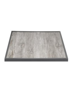Plateau de table extérieur carré Bolero 700 mm - verre trempé gris 2
