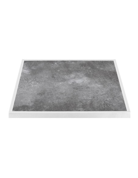 Plateau extérieur carré en verre trempé Bolero 700 mm
