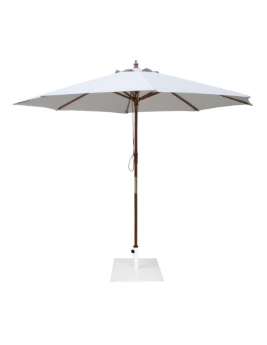 Pied de parasol plat en métal Bolero blanc - 18 kg