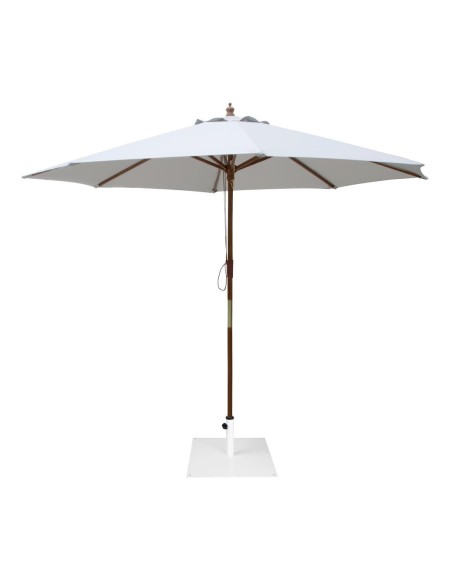 Pied de parasol plat en métal Bolero blanc - 18 kg