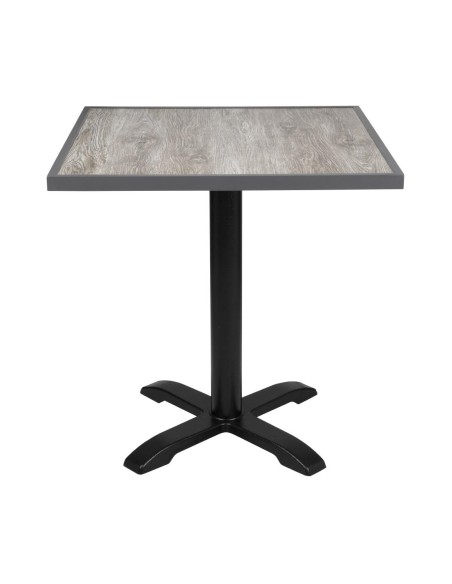 Plateau de table extérieur carré Bolero 700 mm - verre trempé gris