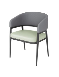 Fauteuils d'intérieur Bolero Meridian gris/pistache - lot de 2